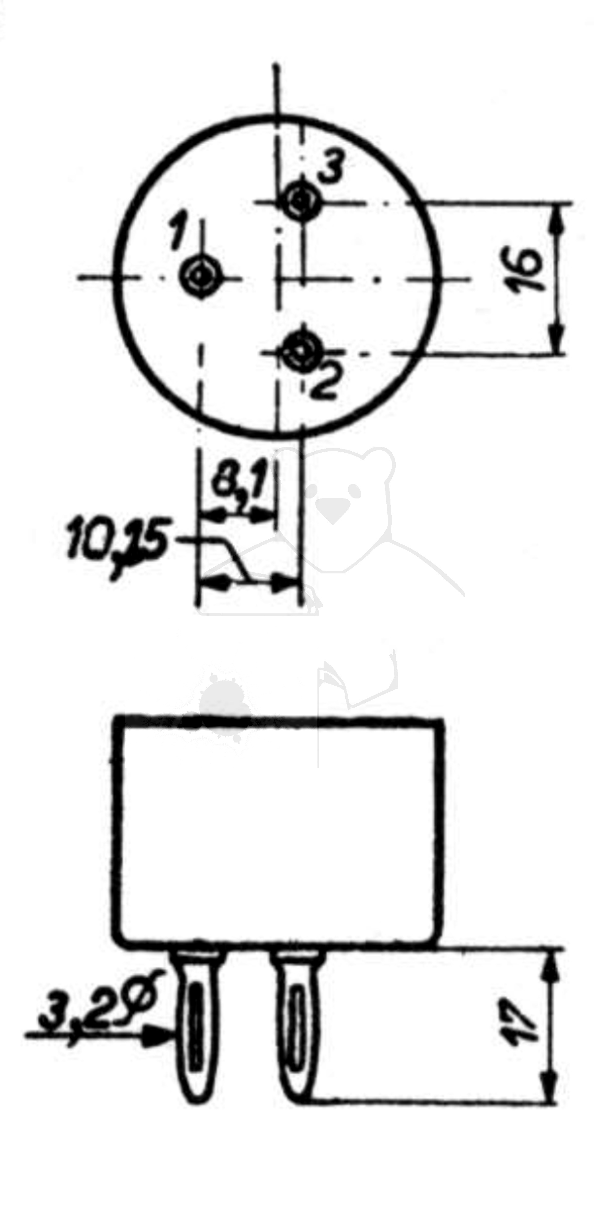 Fassung für Röhren mit: Europa, 3pol. aus: Das große Röhrenhandbuch, Franzis Verlag, 1995 München